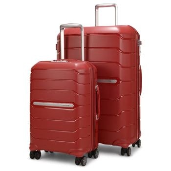 Red set of Samsonite Oc2lite suitcases