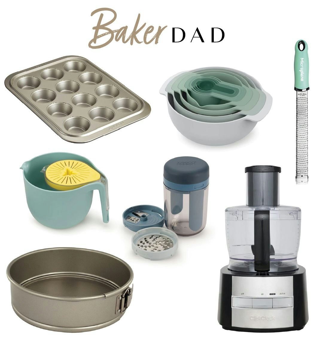 Product images picked for a Baker Dad